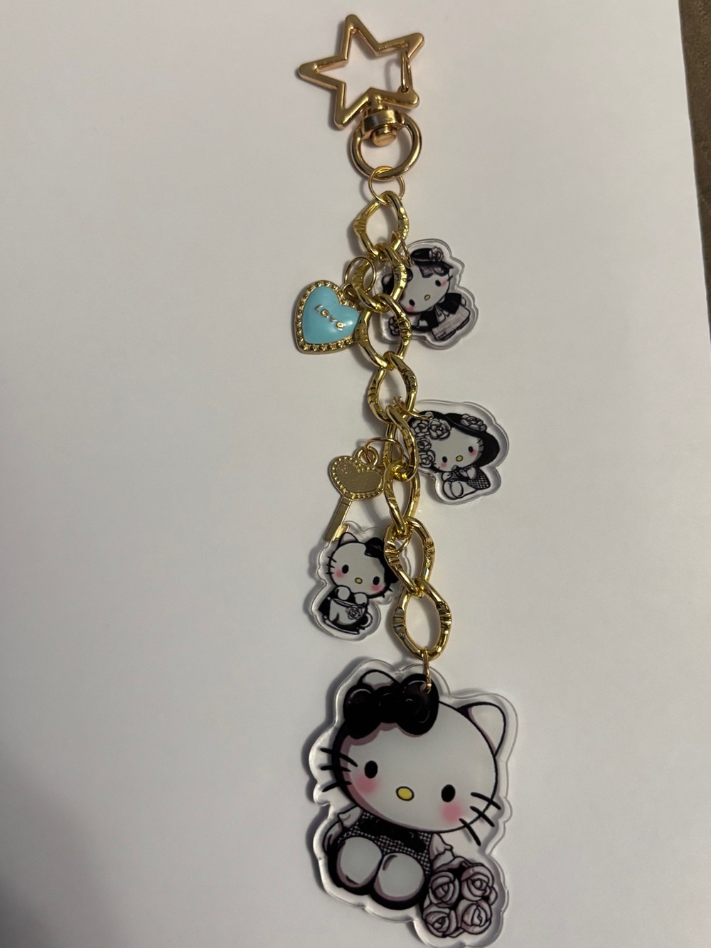 Handmade Hello Kitty Inspired keychain/bag charm